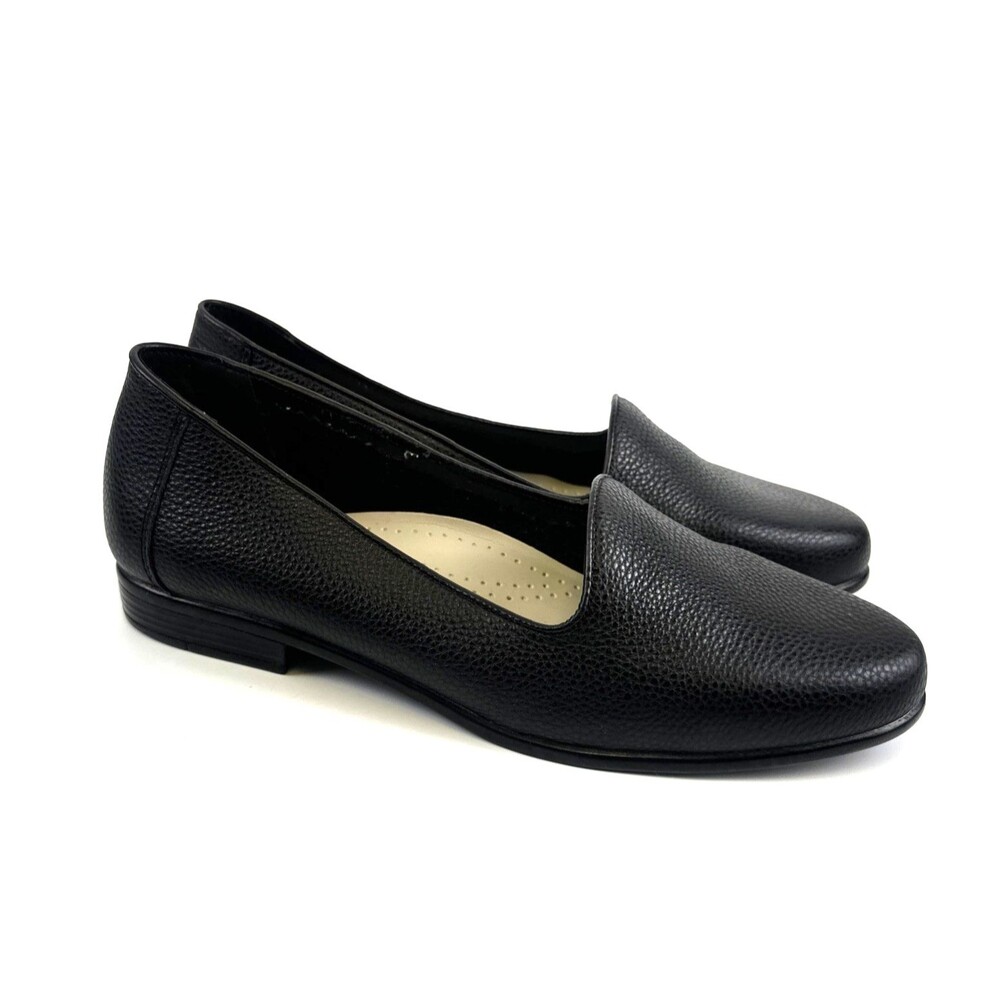 Trotters Black Leather Loafers